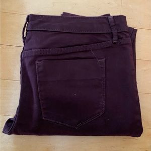 Mossimo Burgundy Wine Mid-Rise Jegging Denim Jeans Size 8/29 Super Stretch Pants